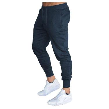 Imagem de Calça Moletom Masculina Plus Size Jogger Slim Fit Básica Lisa M9p