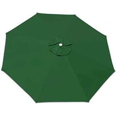Imagem de Toldo Ao Ar Livre Mercado Mesa Dossel Superior 8 Costelas Quintal E Jardim Tecido Impermeável Pano De Poliéster Fino Para Costura Guarda-chuva Tenda Chuveiro Guarda-sol Substituição,Verde,2,7 Milh
