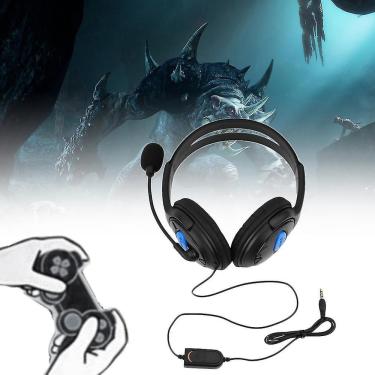 Imagem de Fones de ouvido de fone de ouvido para jogos com fio com microfone para Sony Ps4