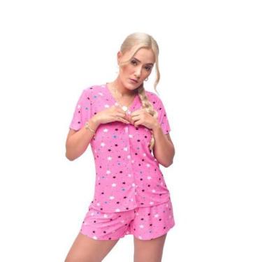 Imagem de Pijama Adulto Feminino Curto Aberto Liganete Estampado Blogueira - Ber