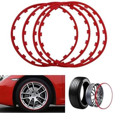 Imagem de Protetores De Aro De Rodas De Carro De 16-20 '', Anel De Proteção De Cubo De Carro Para Te-sla Modelo 3, Kit De Acabamentos De Reequipamento De Carro Anti-arranhões De Proteção De Aro De Pneu Univ