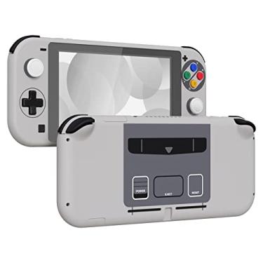 Imagem de eXtremeRate SFC SNES Classic EU Style DIY Capa de substituição para Nintendo Switch Lite, NSL Caixa de controlador portátil com protetor de tela, capa personalizada para Nintendo Switch Lite