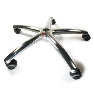 Imagem de Estrela em Aluminio Resistente Grande Rodizios de Silicone 50mm Manutenção Troca Gamer Presidente