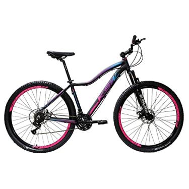 Imagem de Bicicleta Ksw Aro 29 Feminina Alumínio Freio A Disco 21v (15, Preto/Pink e Azul)
