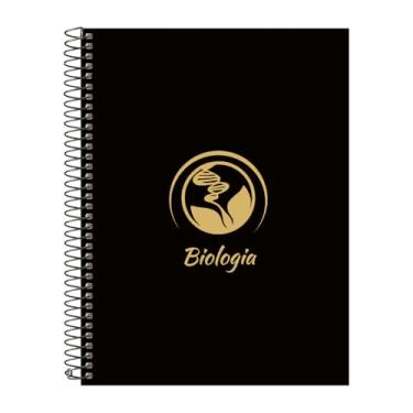 Imagem de Caderno Universitário Espiral 15 Matérias Profissões Biologia (Preto e Gold)
