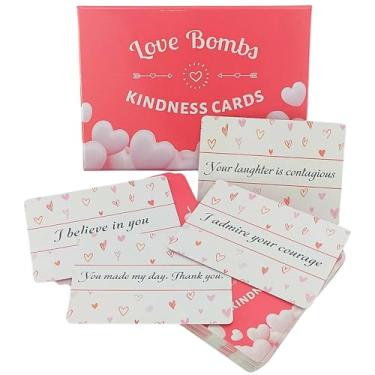 Imagem de Better Me Cartões de bondade Love Bombs - 111 cartões de agradecimento e cartões de gratidão, notas de amor para ele e apenas porque presentes para ela, presentes de gratidão do dia dos namorados (versão vermelha)