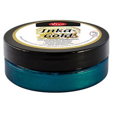 Imagem de Viva Decor Inka Gold Gilding Wax2,85 g (Petrol) - Facilmente aplicável, pasta de polimento metálica à base de cera. Brilho de metal de secagem rápida, efeitos de alto brilho para bricolage. Pasta