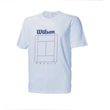 Imagem de Camiseta Masculina Wilson Tennis Court Cor Branco