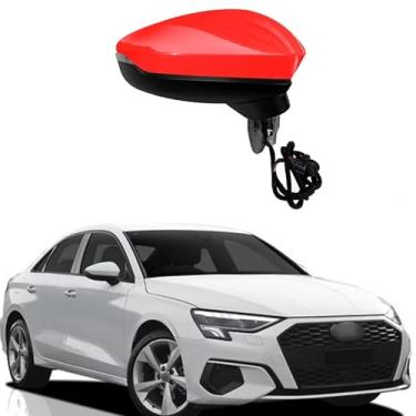 Imagem de Substituição do espelho lateral do passageiro adequado para Audi A3 A3L 2019, 2020, 2021, 2022, conjunto de espelho lateral para acessórios Audi, montagem de espelho retrovisor lateral (6 fios)