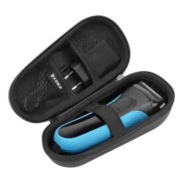 Imagem de Yinke Capa para barbeador elétrico Braun Series 3/Series 5, 3040s, 3010S, 5018s, 5140s, 5140s, estojo rígido de viagem, capa protetora (interior preto)
