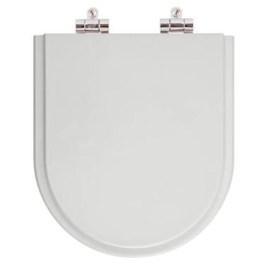 Imagem de Assento Sanitario Poliester Com Amortecedor Riviera Cinza Prata Para Vaso Celite