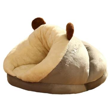 Imagem de Generic Gato cabana saco de dormir cama de gato anti deslizamento inferior quente caverna pequeno de cachorro gato cama de cachorro pequeno para, Cinza, eu