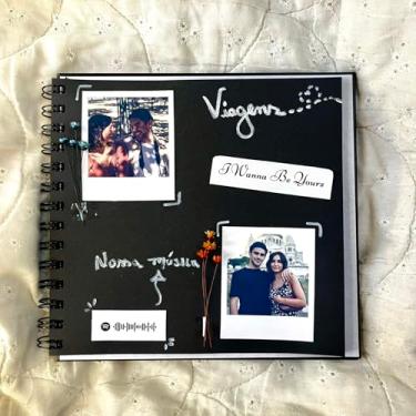 Imagem de Scrapbook Álbum De Fotos Preto 20 Folhas / 40 Páginas