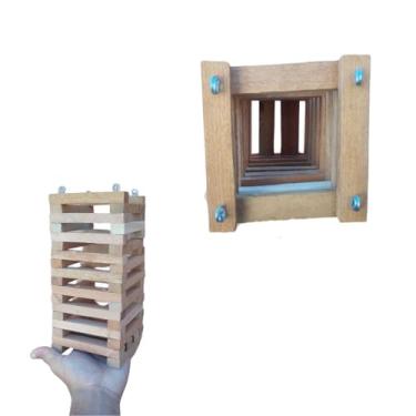 Imagem de Cachepot De Madeira Torre Para Plantas E Orquídeas Tam PP