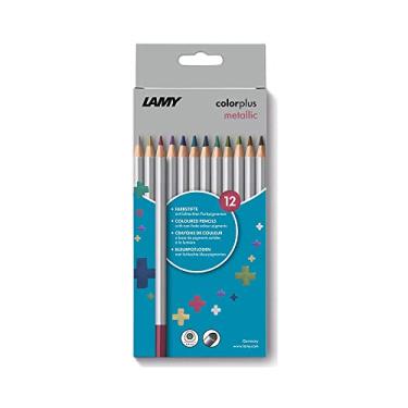 Imagem de Lamy Colorplus Lápis de colorir metálicos 506 Conjunto de 12: Caixa dobrável de 12 lápis de cor feitos de madeira sólida com forma de triângulo ergonômico - Espessura do chumbo diâmetro 3,3 mm, lápis