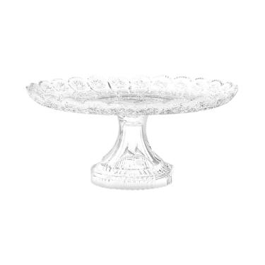 Imagem de Prato De Vidro Em Relevo Com Pé 30cm Boleira Centro de Mesa