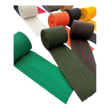Imagem de Fita Nylon CA 40mm x 50mts Slack Line Alças Cintas de Carga (Verde Militar)
