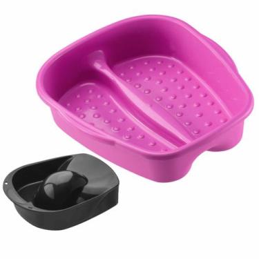 Imagem de Kit Tigela mão + Bacia Pés Pedicure Manicure Salão de Beleza Multiuso 