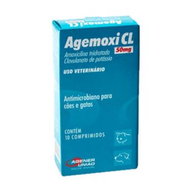 Imagem de Antimicrobiano Agemoxi CL 50mg Cães e Gatos 10 comprimidos ORIGINAL - 