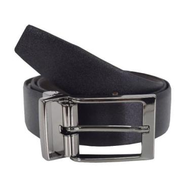 Imagem de Cinto Masculino Fasolo Couro Preto Café - G396, Preto, 120 cm