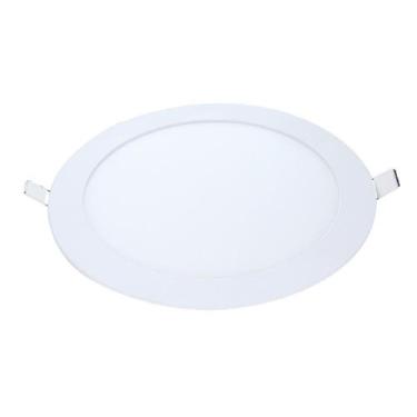 Imagem de Painel Led Pop Embutir Redondo Avant Branco 22cm - 18W - 4000K Luz Neu