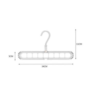 Imagem de 2 Unidades Suporte Organizador Para Cabides Versátil - Ikaza, Branco