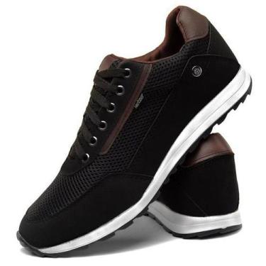 Imagem de Sapatenis Casual Tenis Masculino Moderno Jogger - SapatoFran, Preto, 4