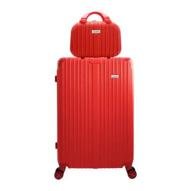 Imagem de Mala com frasqueira viagem 4 rodas 360 abs - chx, Vermelho, G