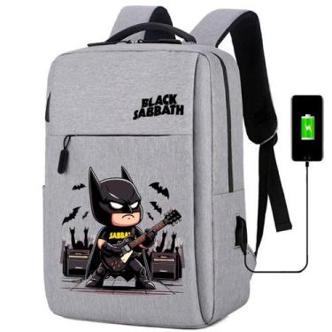 Imagem de Mochila USB Escolar Estampa Infantil Batman Notebooks, Trabalho Escola