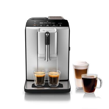 Imagem de Bosch Máquina de café expresso totalmente automática série 300 – espumante em xícara, bebidas de leite OneTouch, 5 opções de bebidas, moedor de cerâmica, fácil de limpar e descalcificar, em prata
