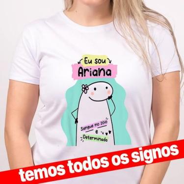 Imagem de 1 Camiseta Bonequinho Flork Meme Horóscopo Ariana Signo Áries Sugestão
