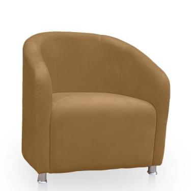 Imagem de Poltrona Redonda Moderna e Confortavel Alicia Suede - BelarStore, Capu