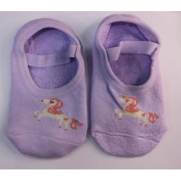 Imagem de Meia Sapatilha Pilates Infantil menina com Estampas Antiderrapante - s