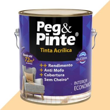 Imagem de Tinta Acrílica para Parede Peg e Pinte 3,6L Eucatex, Pêssego Rosado