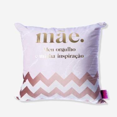 Imagem de Almofada Fibra Veludo 40x40cm Dia das Mães Presente Mãe - Zona Criativ