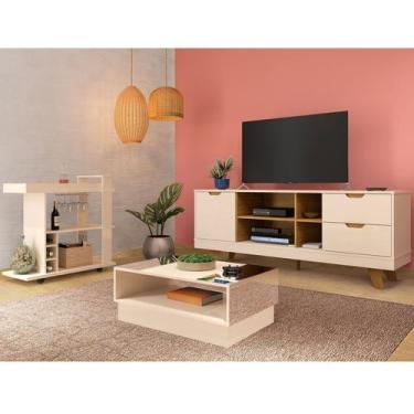 Imagem de Conjunto Rack Artely Michigan, Bar Amazonas e Mesa De Centro Detroit O