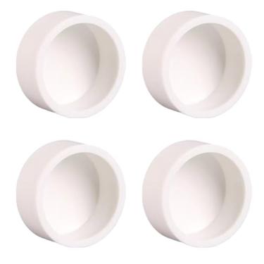 Imagem de 4 peças plugue de extremidade de tubo de PVC branco de 7,6 cm, encaixes de soquete de tubo de PVC, conector de encaixe de PVC para móveis de construção, produtos de piscina, conexão de estufa, galpão