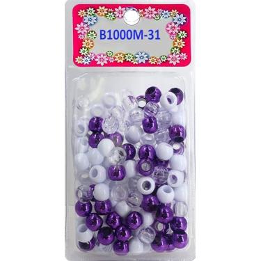 Imagem de NEW TARA Cerca de 150 peças de contas de pônei premium de 12 x 15 mm, contas legais de pulseira, contas para tranças de cabelo, contas para artesanato infantil, contas de plástico, contas de cabelo