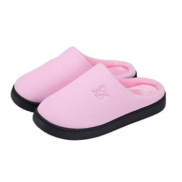 Imagem de Pantufas de espuma viscoelástica para sapatos casuais femininos e masculinos, rosa, 11-12 Women/9-10 Men