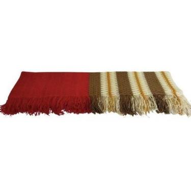 Imagem de Manta De Renda - Fios De Algodão - Bege/vermelho 2,60x2,30m - Fiosered