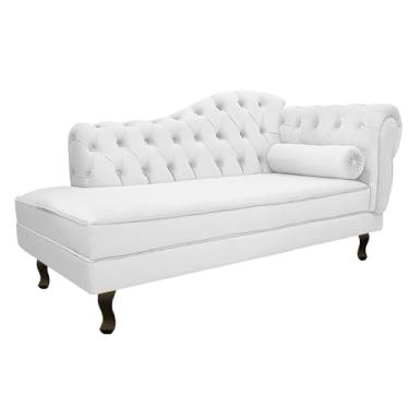 Imagem de Divã Recamier Sofá Juliana 160cm Lado Esquerdo Corano Branco - AM Decor