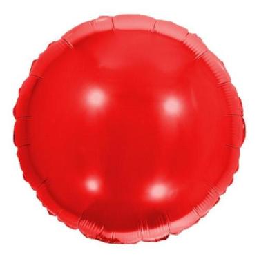 Imagem de Balão Metalizado Redondo Vermelho 18" (45cm) - Make+
