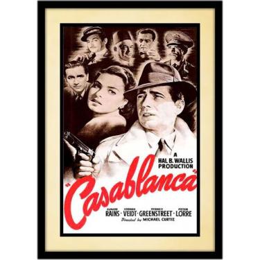 Imagem de Quadro Decorativo Cinema Casablanca Vintage Filmes Quartos Salas Lojas
