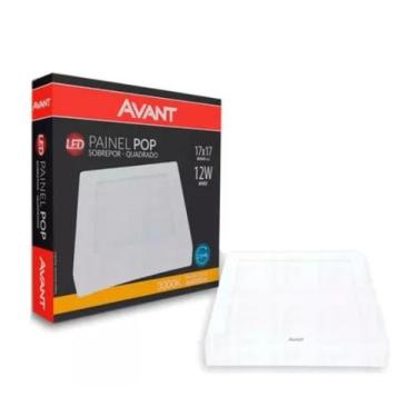 Imagem de Painel LED Sobrepor Quadrado Bco. alum. 12w Biv. AVANT