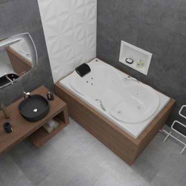 Imagem de Banheira de Hidromassagem Due Gran Luxo 180x90x50cm - P1 - com Aqueced