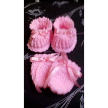 Imagem de Sapatinho de Crochê para Bebê - DRD comércio Ltda , Rosa