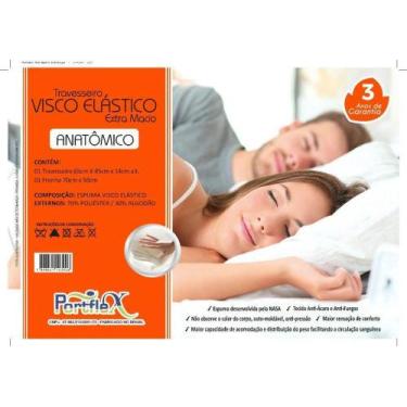 Imagem de Travesseiro Visco Elástico Extra Macio Anatômico - Portflex