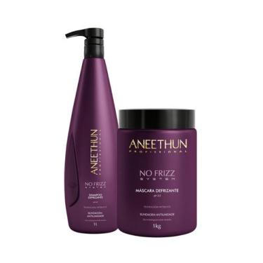 Imagem de Kit Aneethun No Frizz System Shampoo 1L + máscara 1Kg