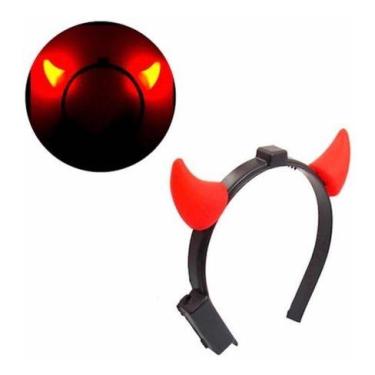 Imagem de Kit 5 Tiara Diabinho com Led Carnaval Despedida de Solteira Tiara Cape