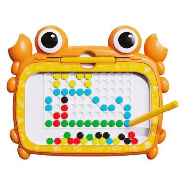 Imagem de Quadro Lousa Mágica Desenho Magnético Caranguejo - Dm Toys, Laranja
